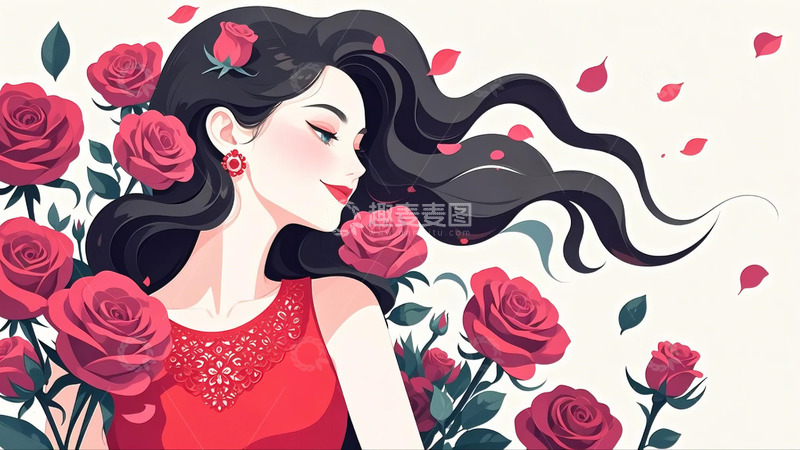 高清大图下载【趣麦麦图】妇女节 优雅女生 16