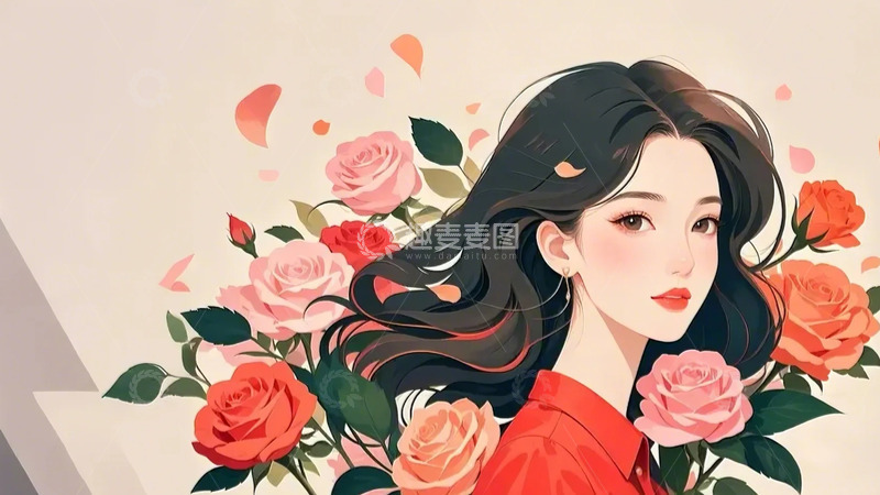 高清大图下载【趣麦麦图】妇女节 优雅女生 14