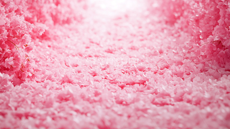高清大图下载【趣麦麦图】粉色樱花桃花花瓣背景素材5