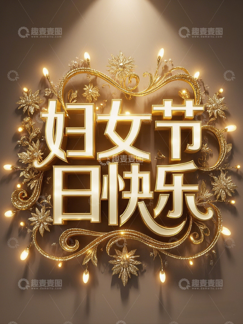 高清大图下载【趣麦麦图】三八妇女节快乐