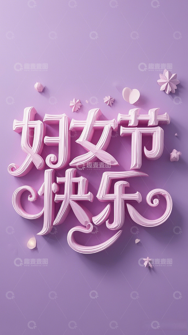 高清大图下载【趣麦麦图】妇女节节日快乐1