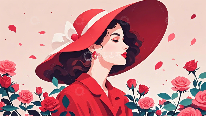 高清大图下载【趣麦麦图】妇女节 优雅女生 18