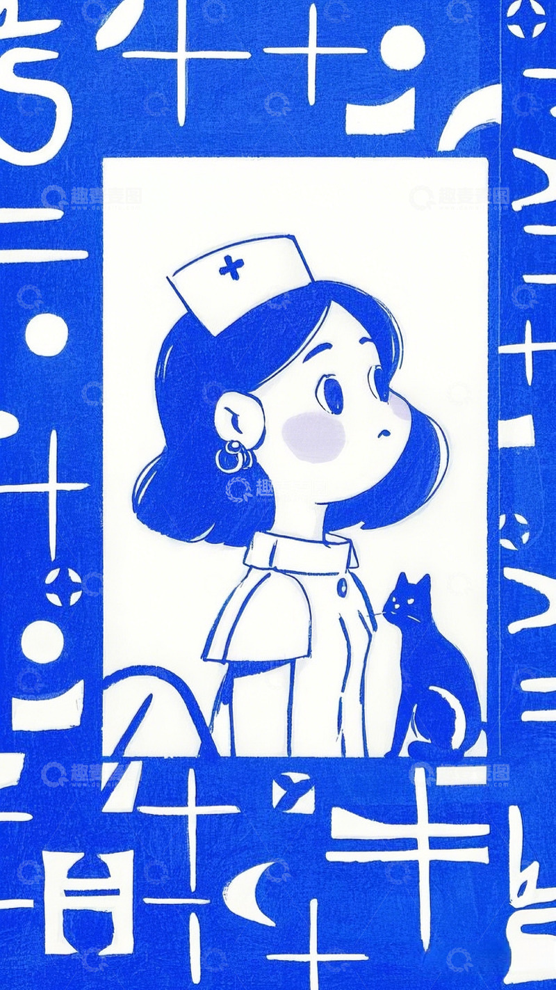 高清大图下载【趣麦麦图】发呆的小护士