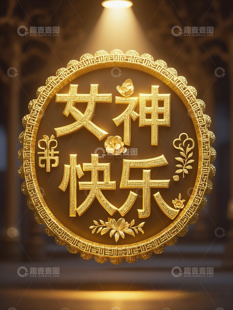 高清大图下载【趣麦麦图】女神节节日快乐1