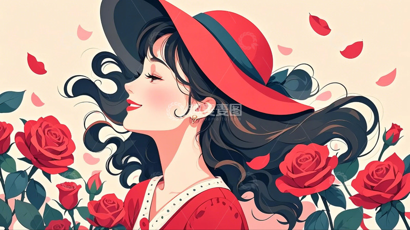 高清大图下载【趣麦麦图】妇女节 优雅女生 20