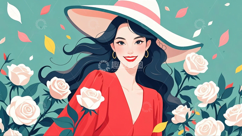 高清大图下载【趣麦麦图】 妇女节 优雅女生 3