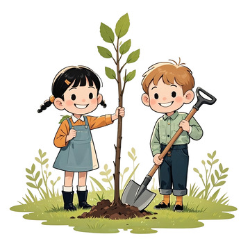 植树节素材设计1