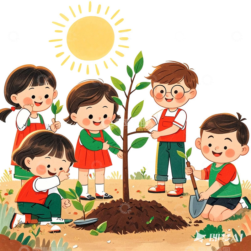 高清大图下载【趣麦麦图】植树节素材设计4