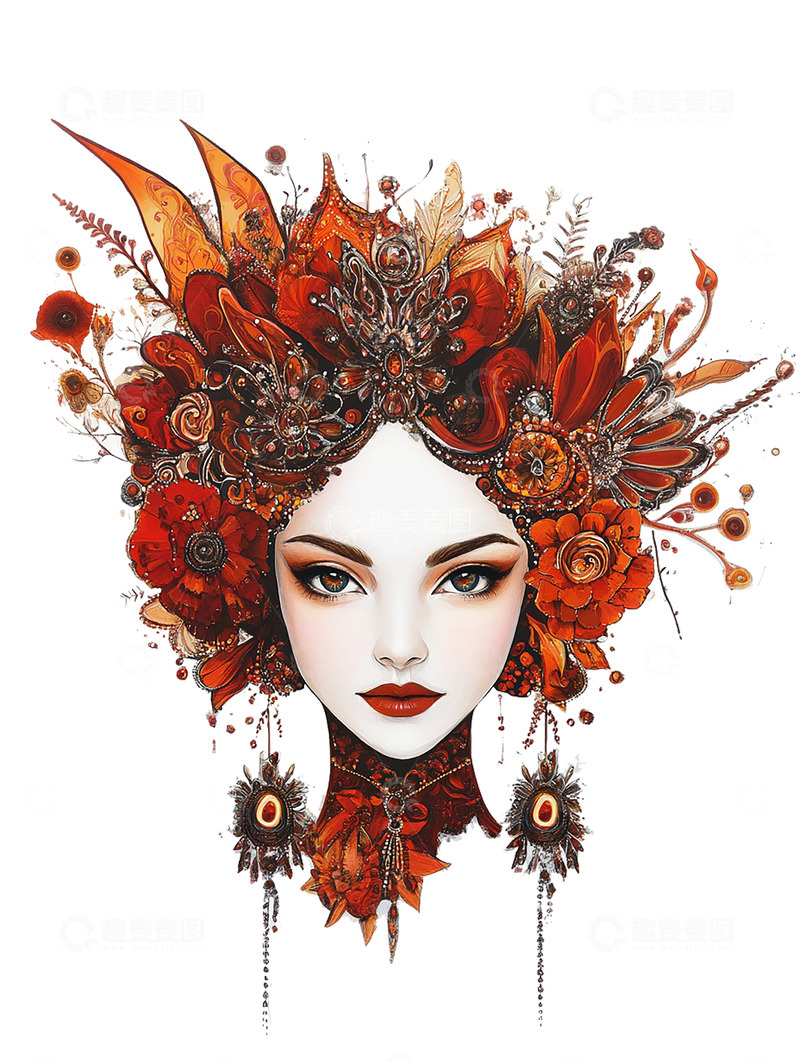 高清大图下载【趣麦麦图】女王女神节妇女节宣传人物素材2