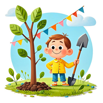 植树节素材设计