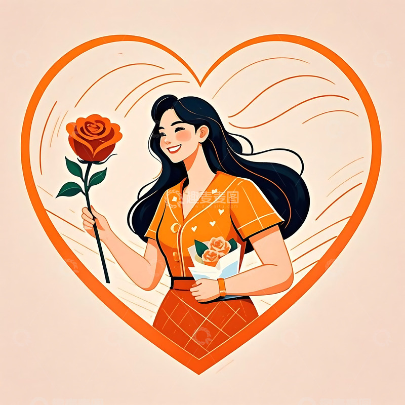 高清大图下载【趣麦麦图】妇女节手绘卡通人物元素2