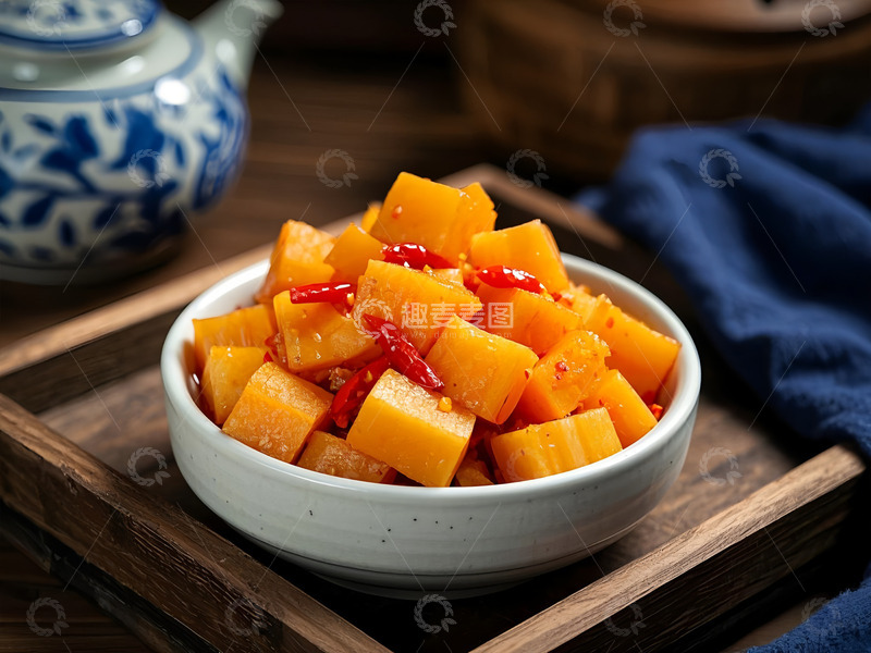 高清大图下载【趣麦麦图】脆萝卜丁咸菜摄影图