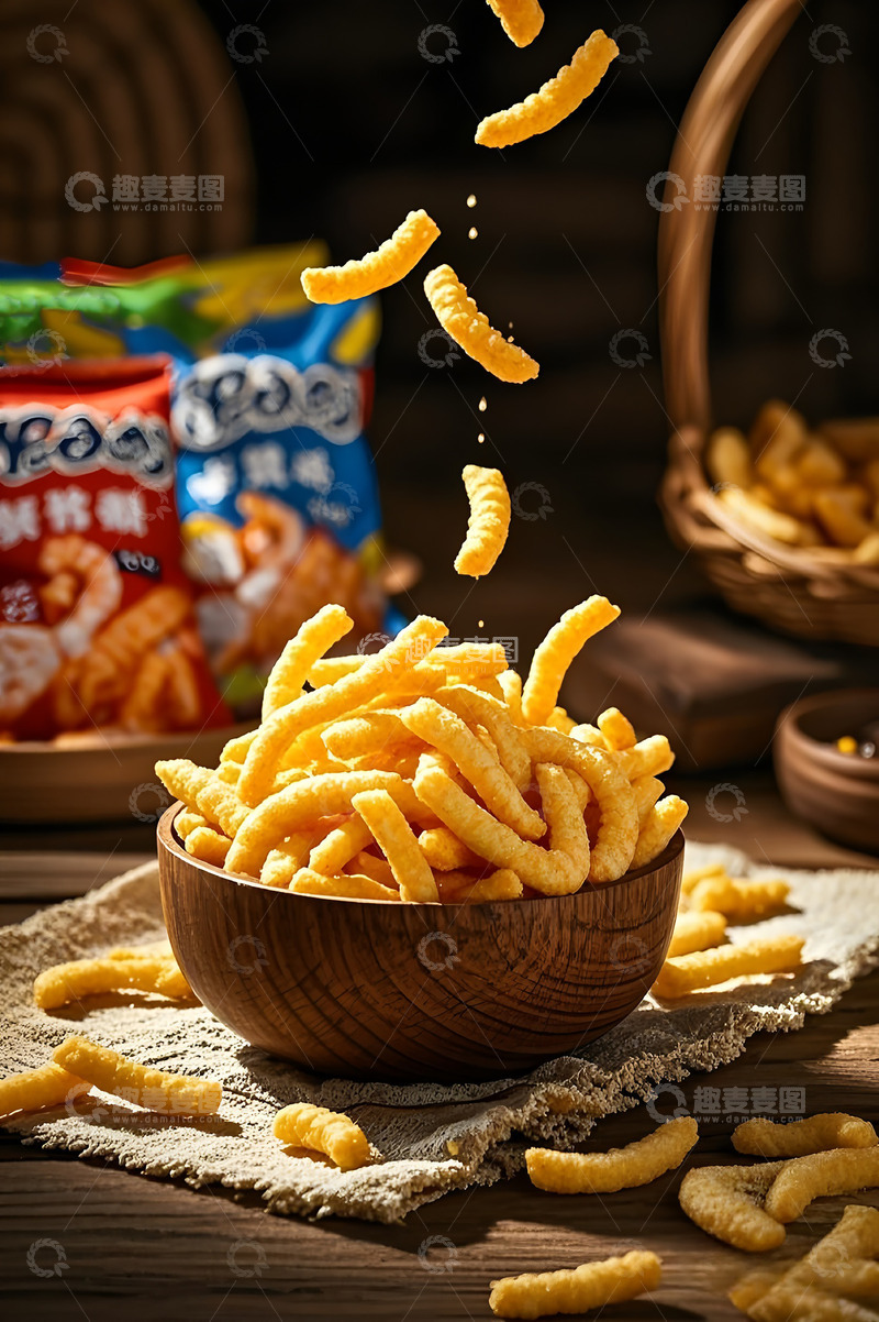高清大图下载【趣麦麦图】零食摄影美味虾条摄影图