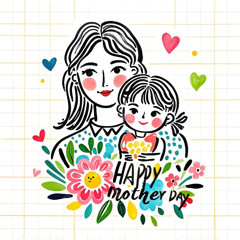 高清大图下载【趣麦麦图】妇女节手绘卡通人物元素