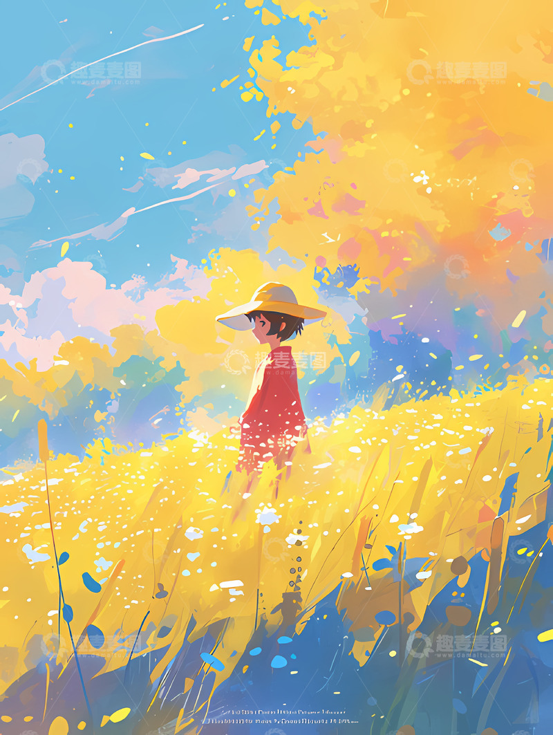 高清大图下载【趣麦麦图】春日--插画2