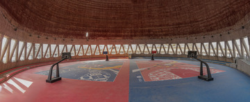 首钢工业园篮球场室内全景