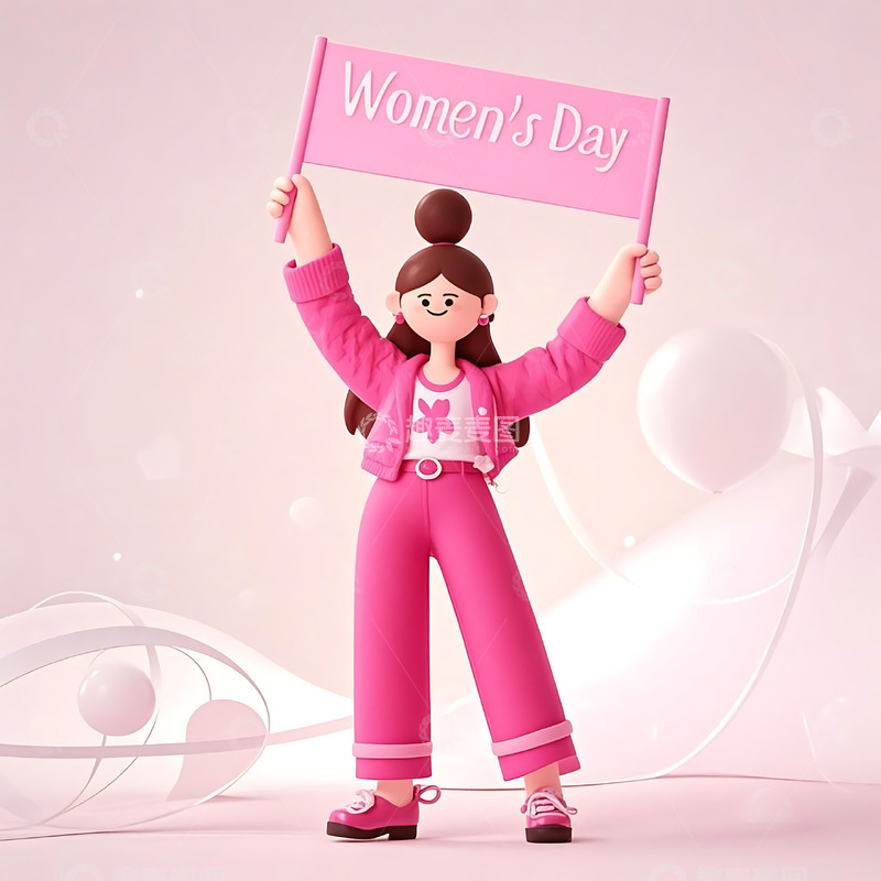 高清大图下载【趣麦麦图】妇女节手绘卡通人物元素19