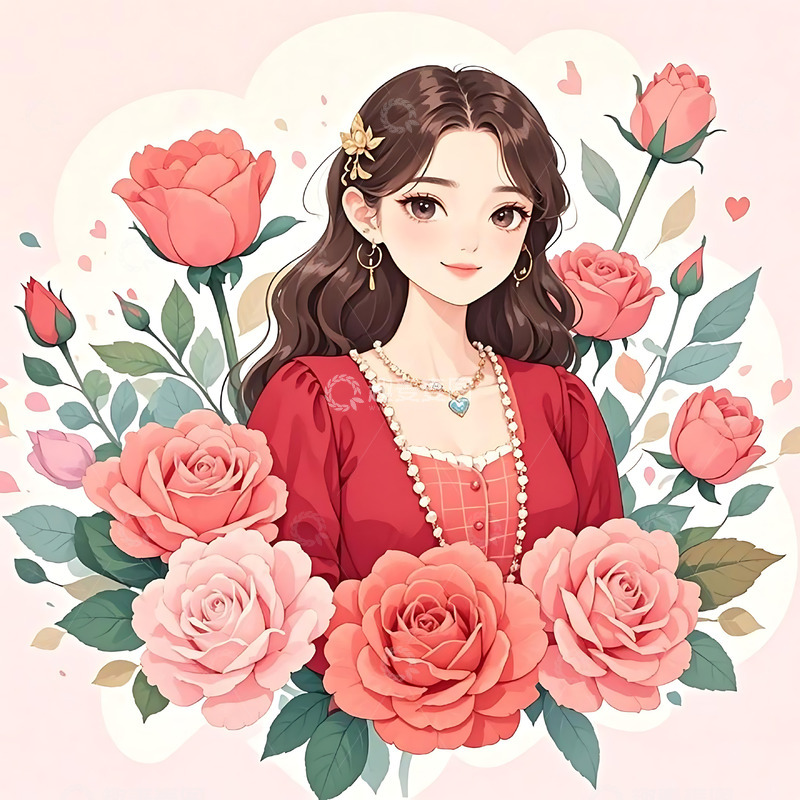 高清大图下载【趣麦麦图】妇女节手绘卡通人物元素65