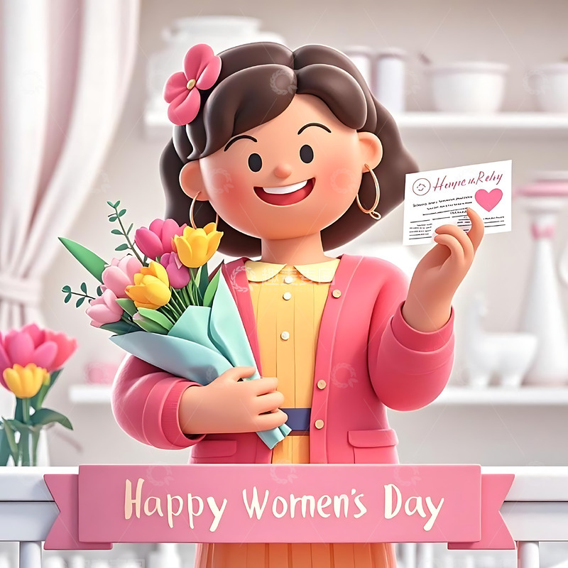 高清大图下载【趣麦麦图】妇女节手绘卡通人物元素42
