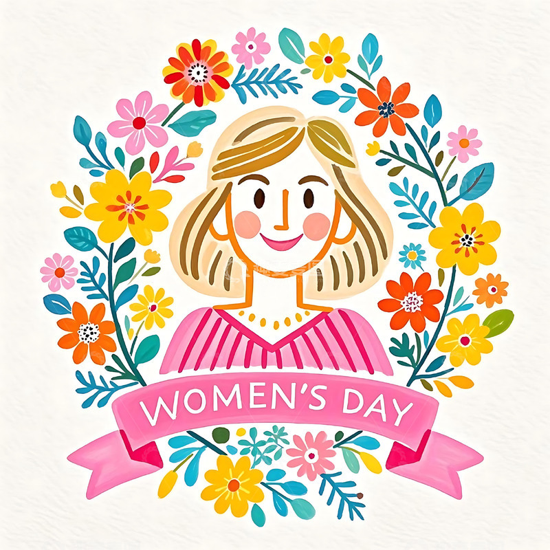 高清大图下载【趣麦麦图】妇女节手绘卡通人物元素35