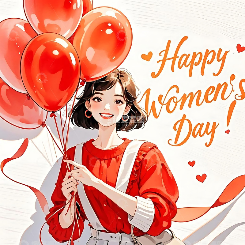 高清大图下载【趣麦麦图】妇女节手绘卡通人物元素51