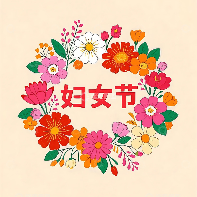 高清大图下载【趣麦麦图】妇女节字体设计元素10