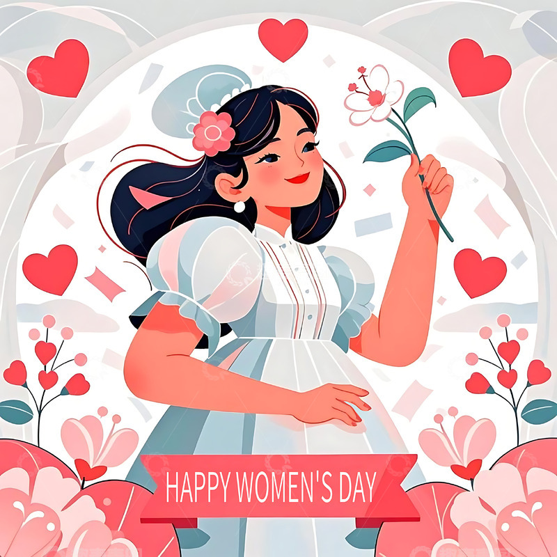 高清大图下载【趣麦麦图】妇女节手绘卡通人物元素40