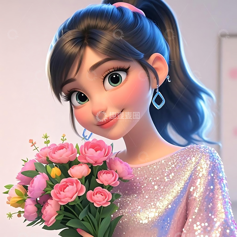 高清大图下载【趣麦麦图】妇女节手绘卡通人物元素56