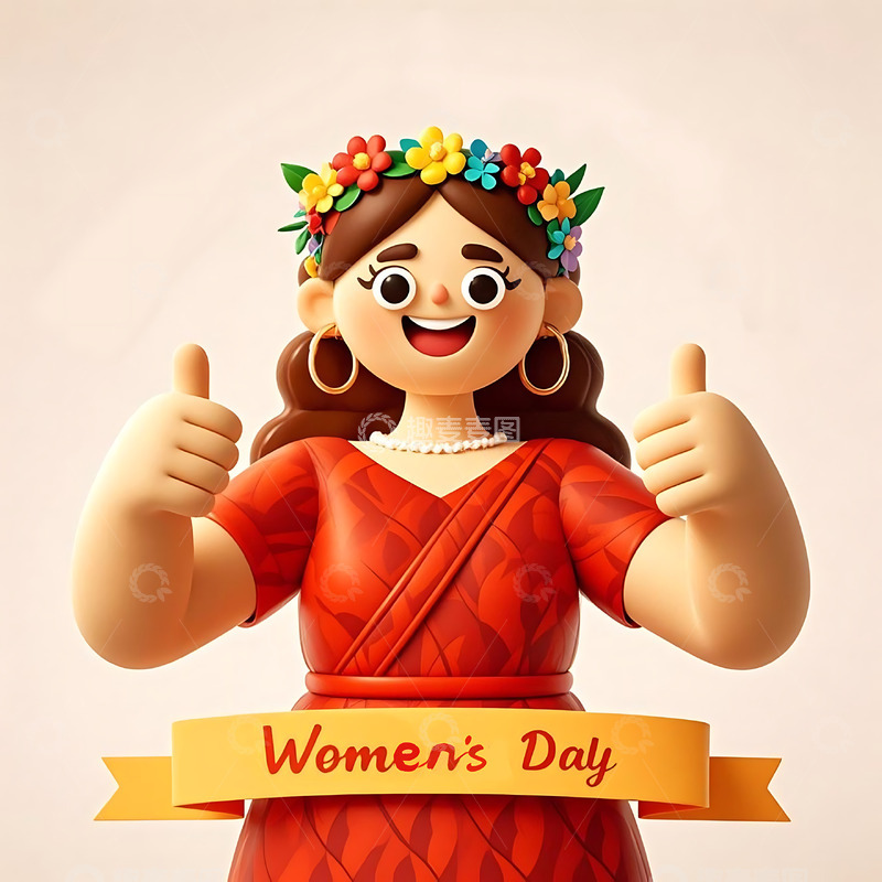 高清大图下载【趣麦麦图】女神节手绘卡通人物元素3