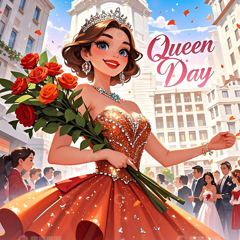 高清大图下载【趣麦麦图】女神节手绘卡通人物元素6