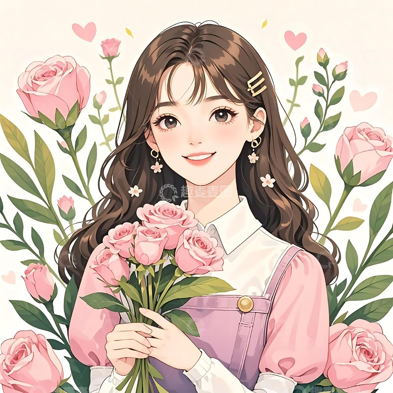 高清大图下载【趣麦麦图】妇女节手绘卡通人物元素48