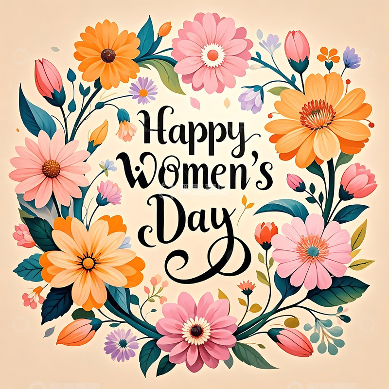 高清大图下载【趣麦麦图】妇女节字体设计元素8