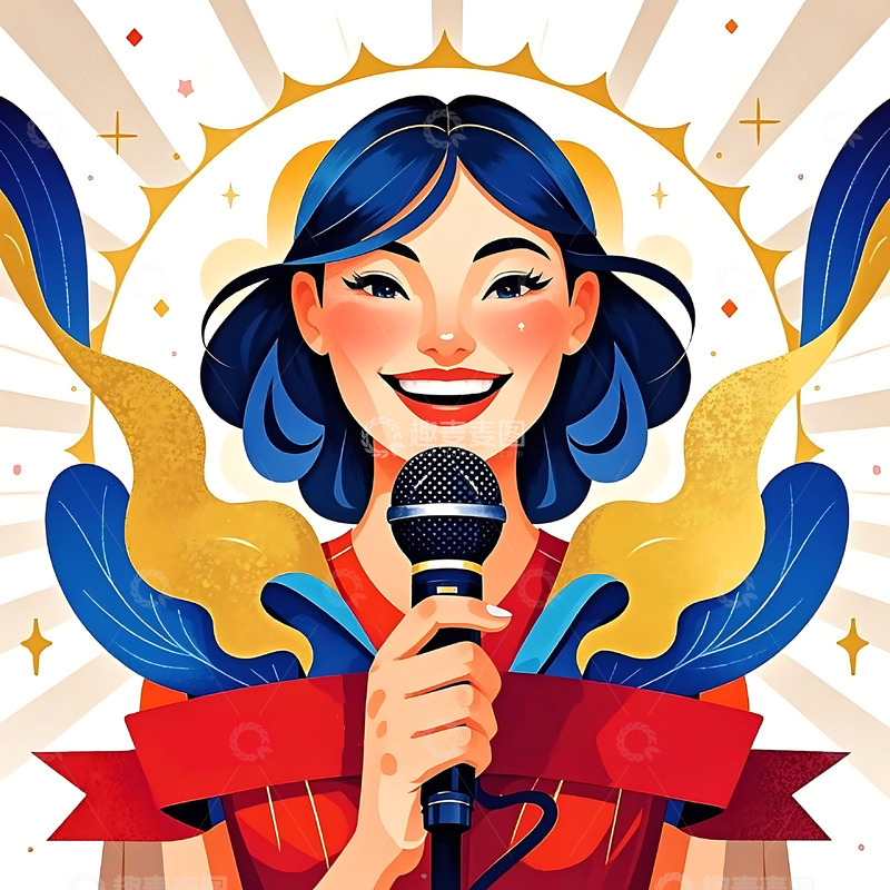 高清大图下载【趣麦麦图】女神节手绘卡通人物元素12