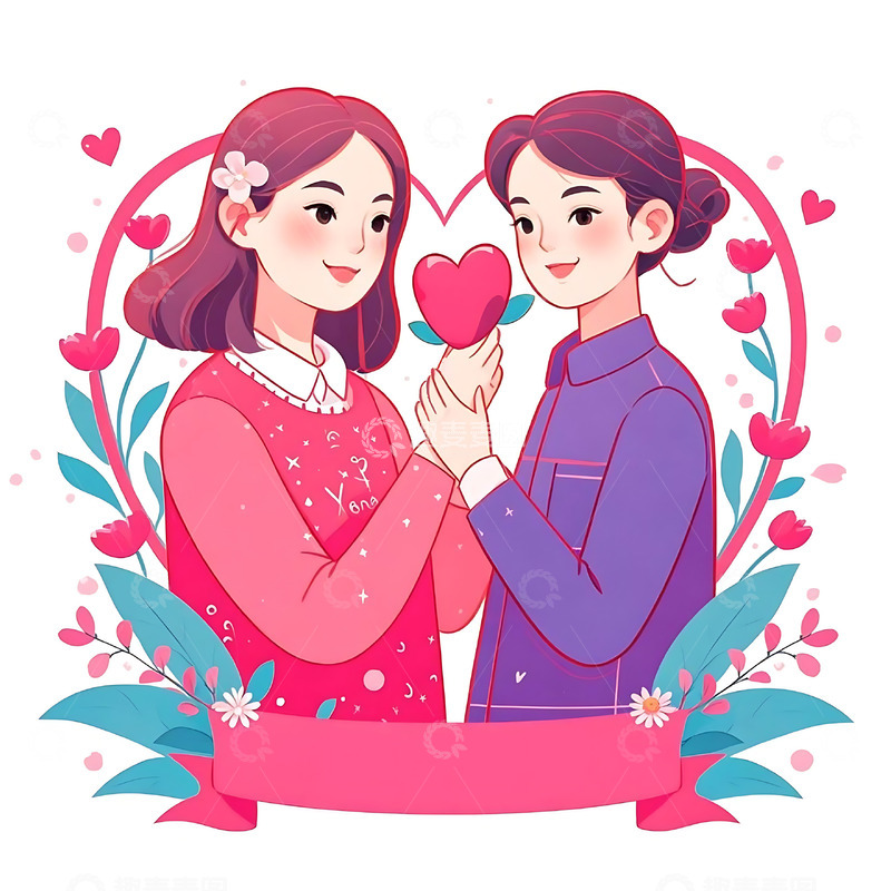 高清大图下载【趣麦麦图】妇女节手绘卡通人物元素72