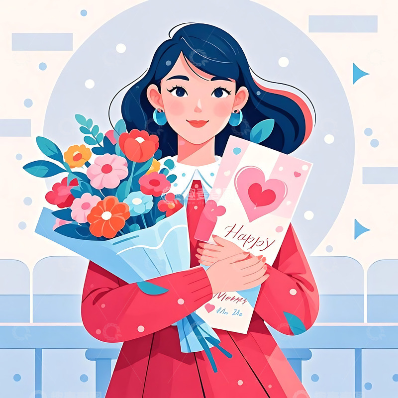 高清大图下载【趣麦麦图】妇女节手绘卡通人物元素73