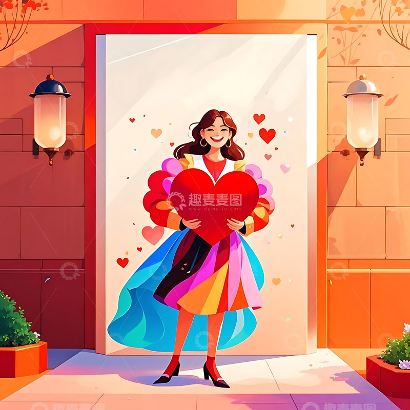 高清大图下载【趣麦麦图】妇女节手绘卡通人物元素83