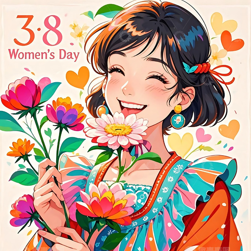 高清大图下载【趣麦麦图】妇女节手绘卡通人物元素85