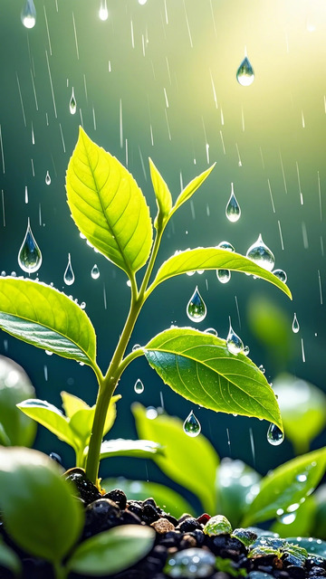 谷雨 节气 插画