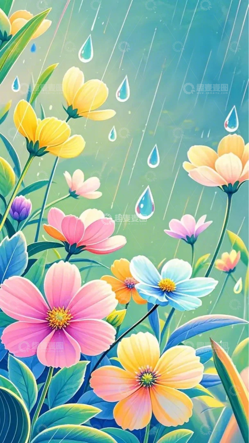 高清大图下载【趣麦麦图】谷雨 节气 插画9