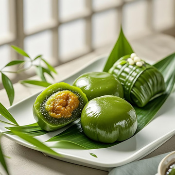 青团  艾团 清明果  绿色糕团  青艾   清明团子5