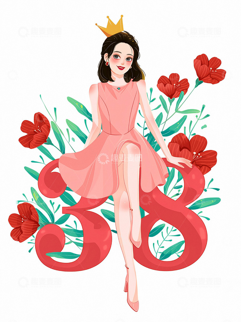 高清大图下载【趣麦麦图】女神节女性节日素材6