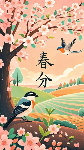 春分 节气 插画3