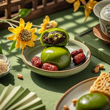 青团  艾团 清明果  绿色糕团  青艾   清明团子4