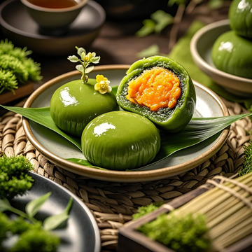 青团  艾团 清明果  绿色糕团  青艾   清明团子7