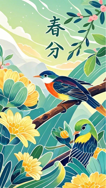 春分 节气 插画1
