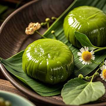 青团  艾团 清明果  绿色糕团  青艾   清明团子2