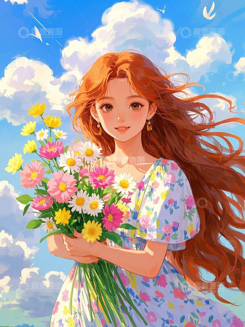 高清大图下载【趣麦麦图】节日快乐 女神节快乐