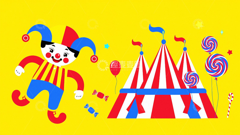 高清大图下载【趣麦麦图】愚人节小丑表演搞怪8