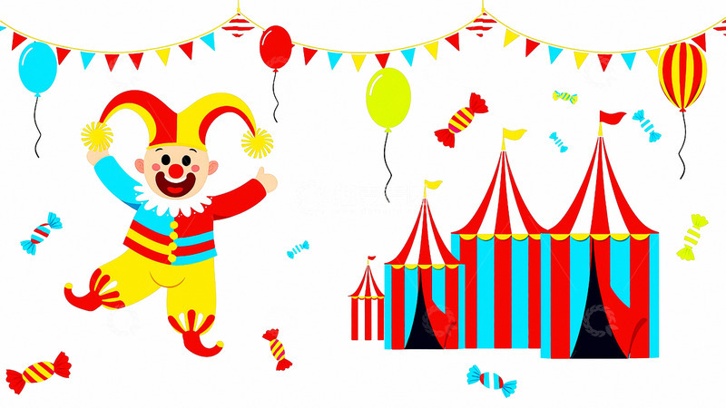 高清大图下载【趣麦麦图】愚人节小丑表演搞怪6