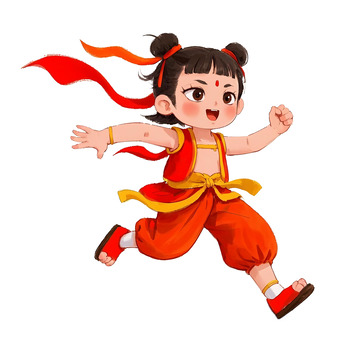 手绘哪吒小孩2